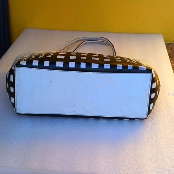 COACH Madison Gingham Black and White Jet Set Tote Bag Handbag with mini Wallet - Picture 3 of 9